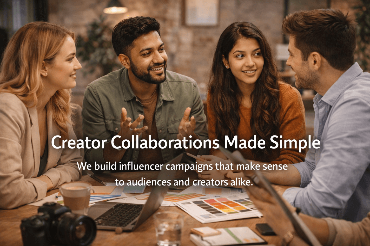 Team collaborating on creator campaigns